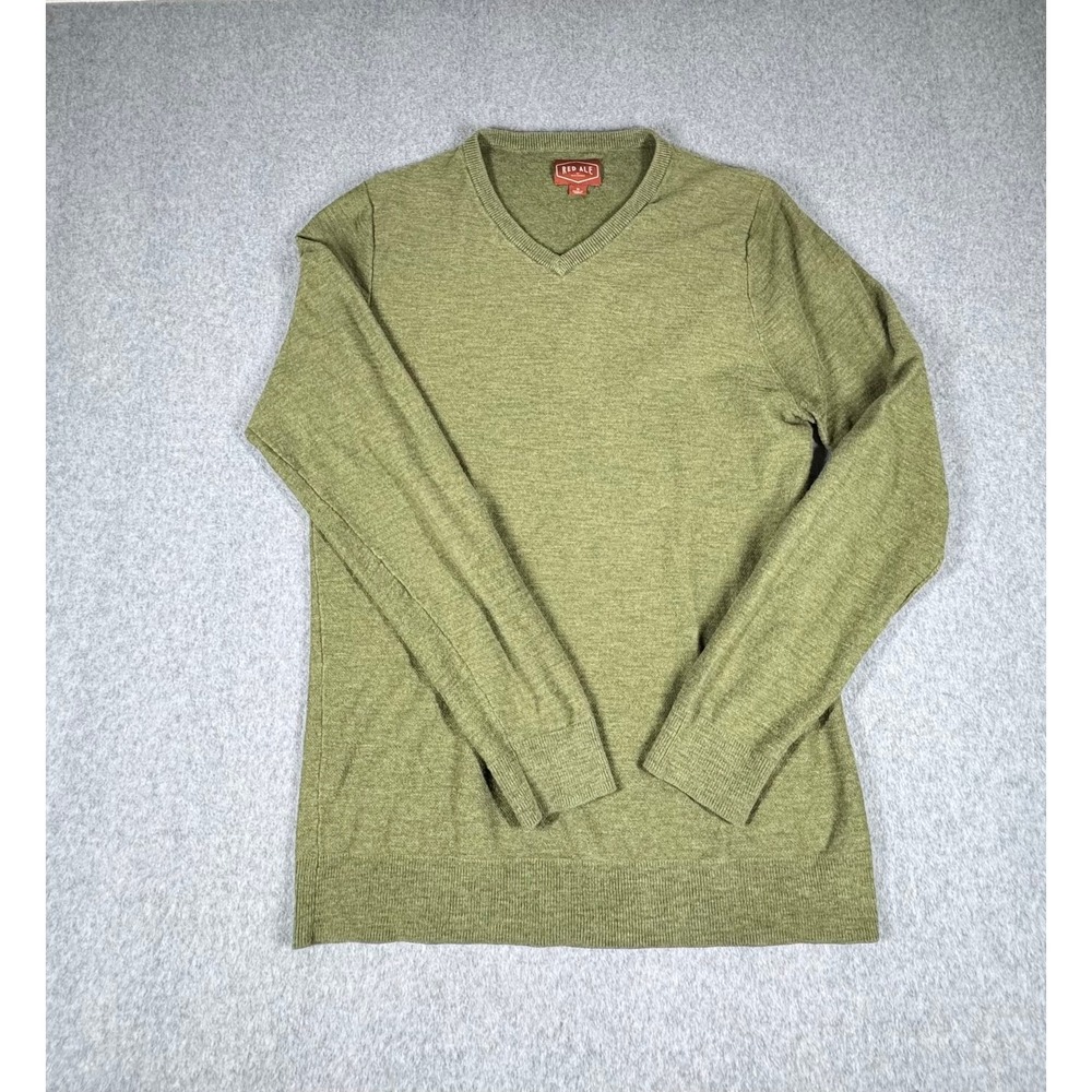 Red Ale By Alesbury Sweater Men's M Long Sleeve Lightweight Army‎ Green Marled
